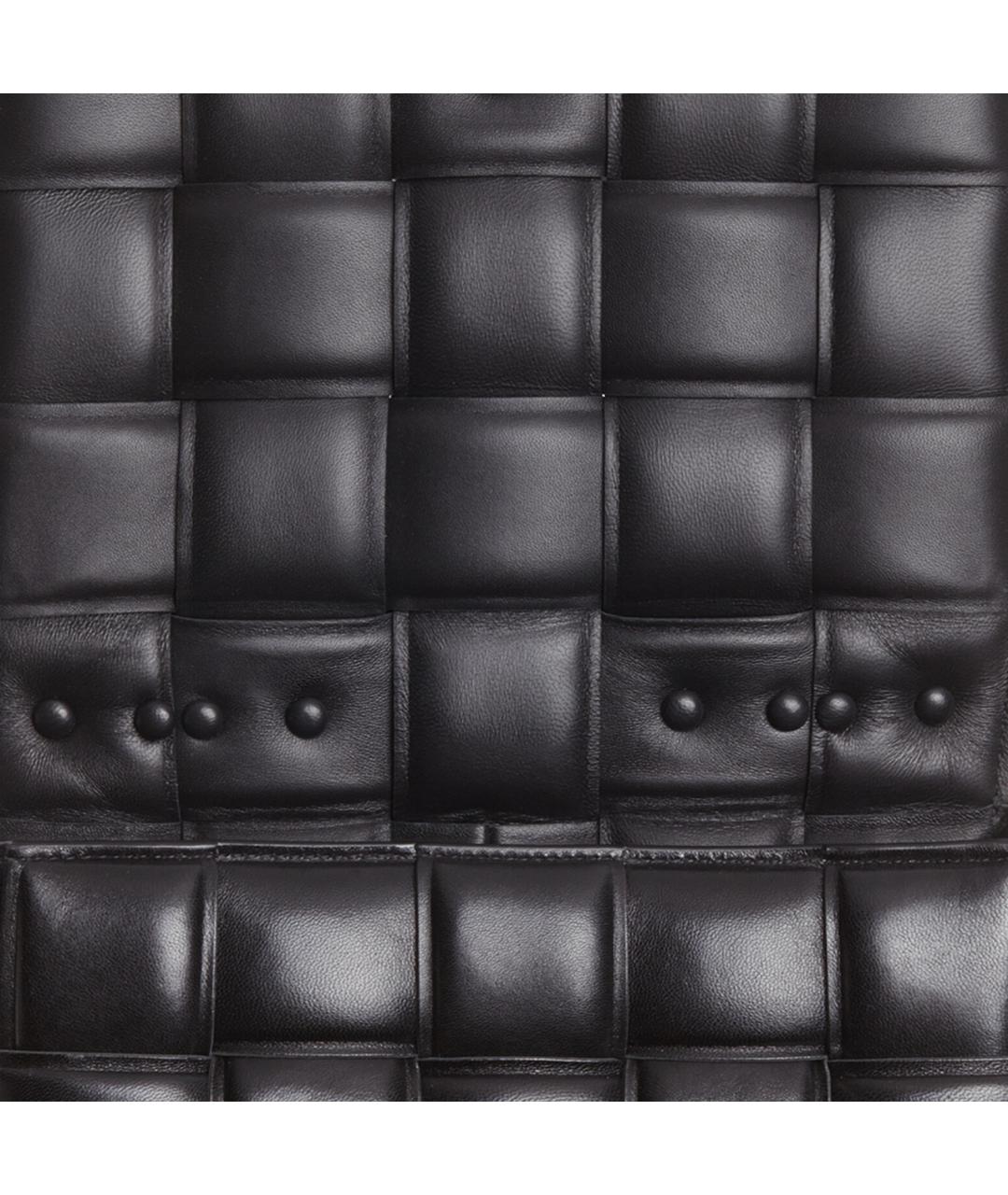 BOTTEGA VENETA Черная кожаная сумка через плечо, фото 5