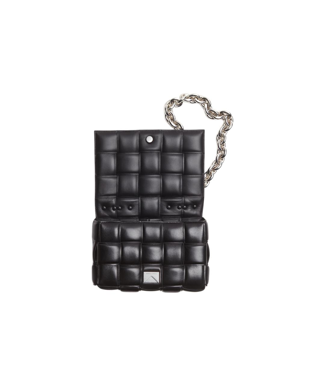 BOTTEGA VENETA Черная кожаная сумка через плечо, фото 3