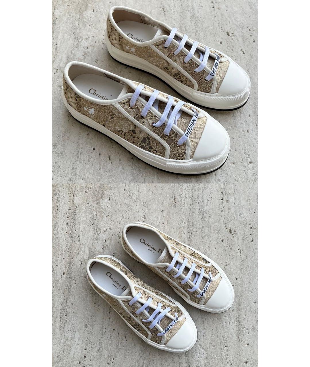 CHRISTIAN DIOR Бежевые кеды, фото 7