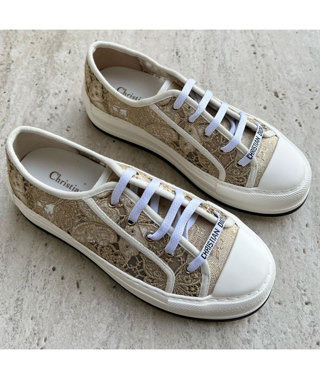 CHRISTIAN DIOR Бежевые кеды, фото 2