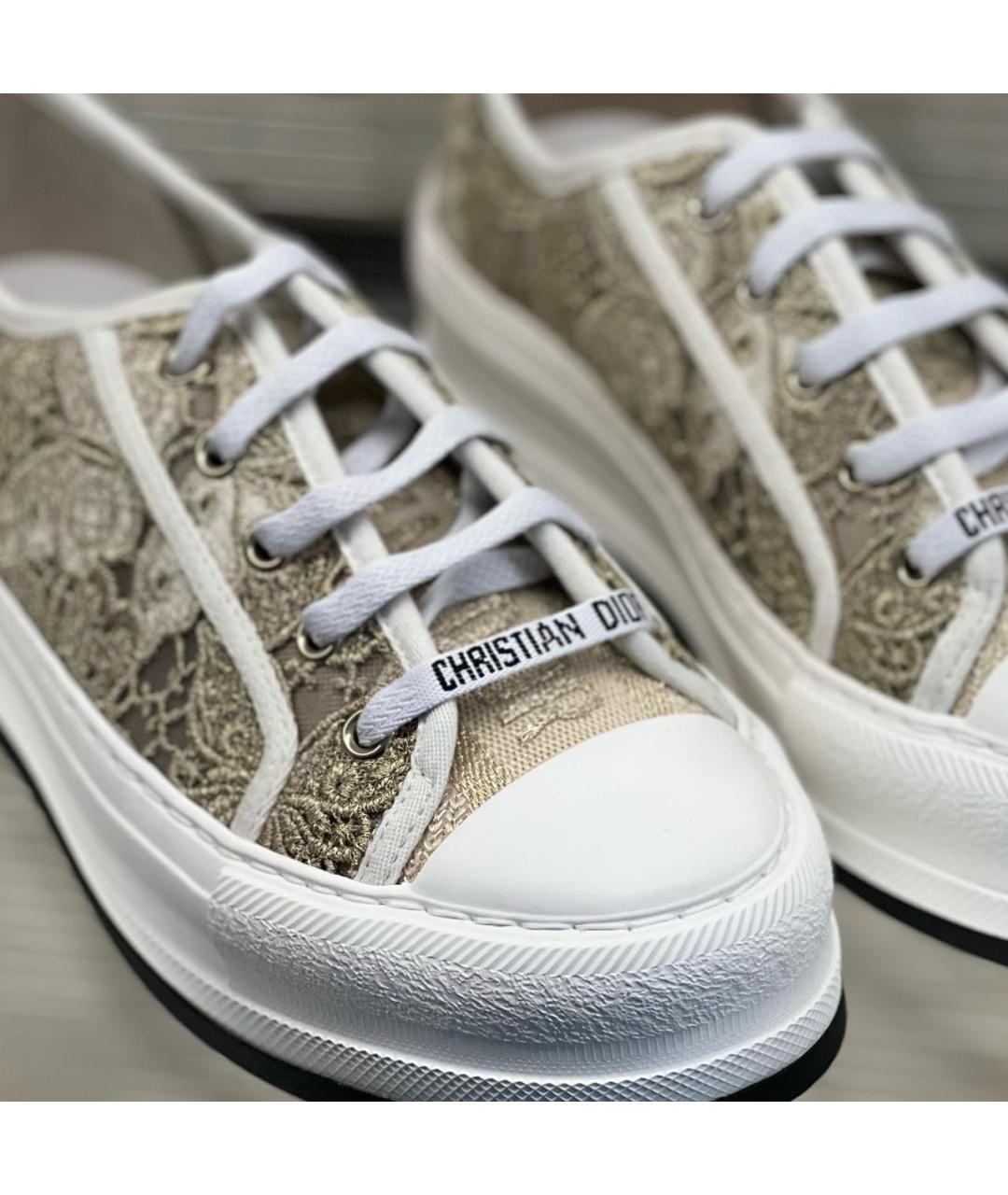CHRISTIAN DIOR Бежевые кеды, фото 6