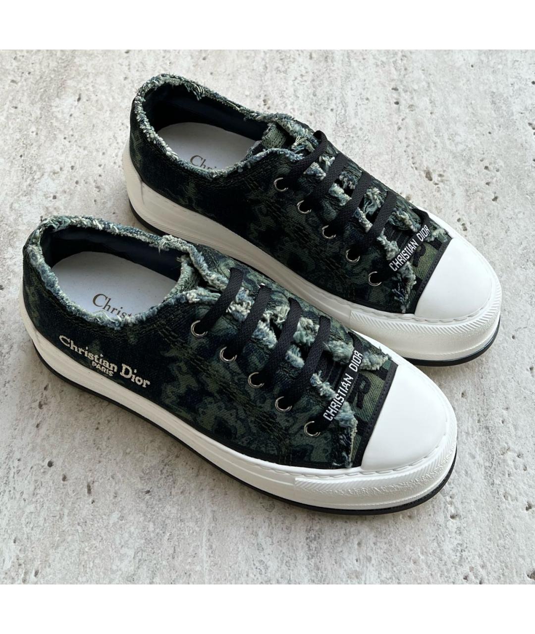 CHRISTIAN DIOR Мульти текстильные кеды, фото 3