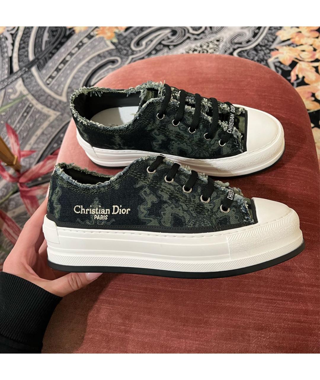 CHRISTIAN DIOR Мульти текстильные кеды, фото 6