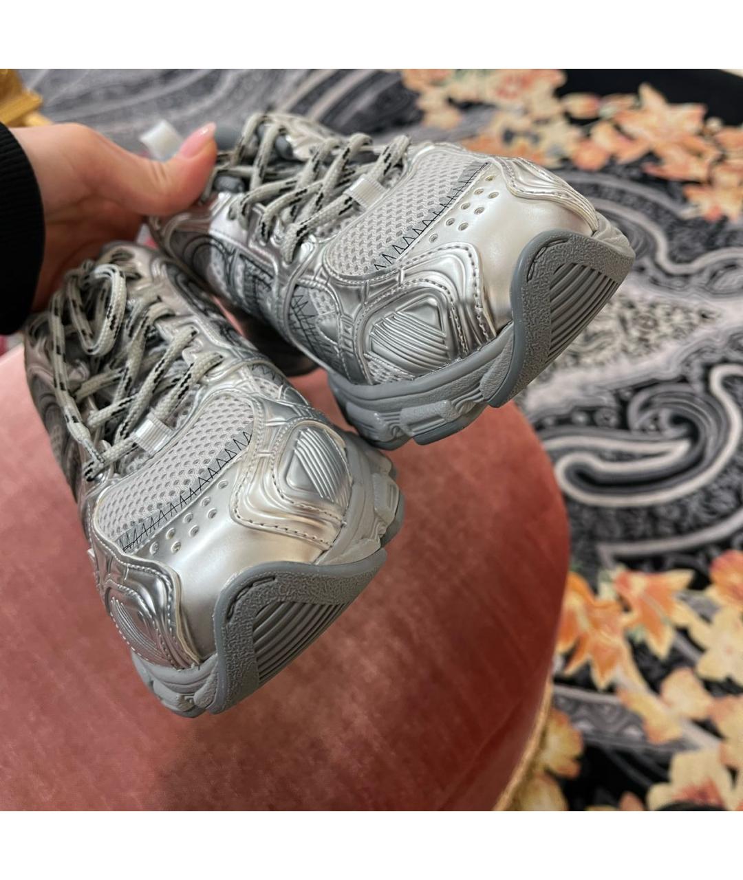 CHRISTIAN DIOR Серые текстильные кроссовки, фото 3