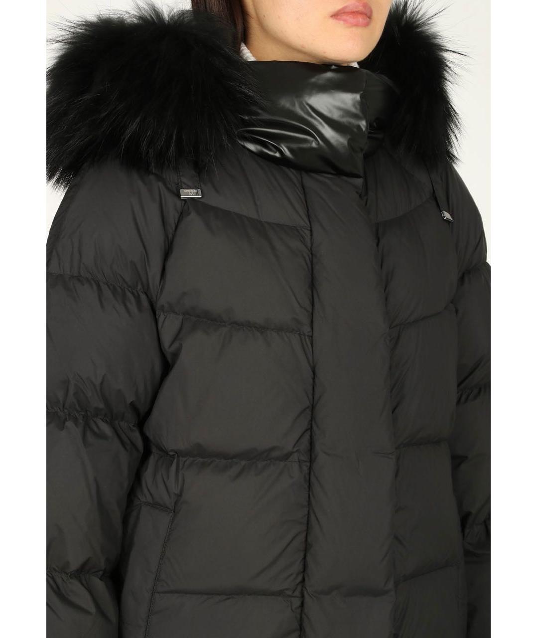 DIEGO M Черный полиэстеровый пуховик, фото 3