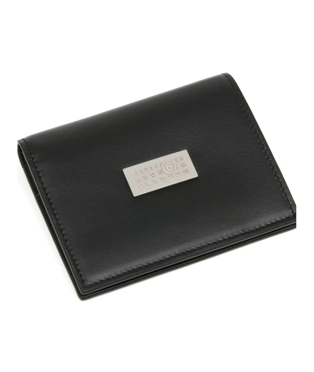 MM6 MAISON MARGIELA Черный кожаный кошелек, фото 3