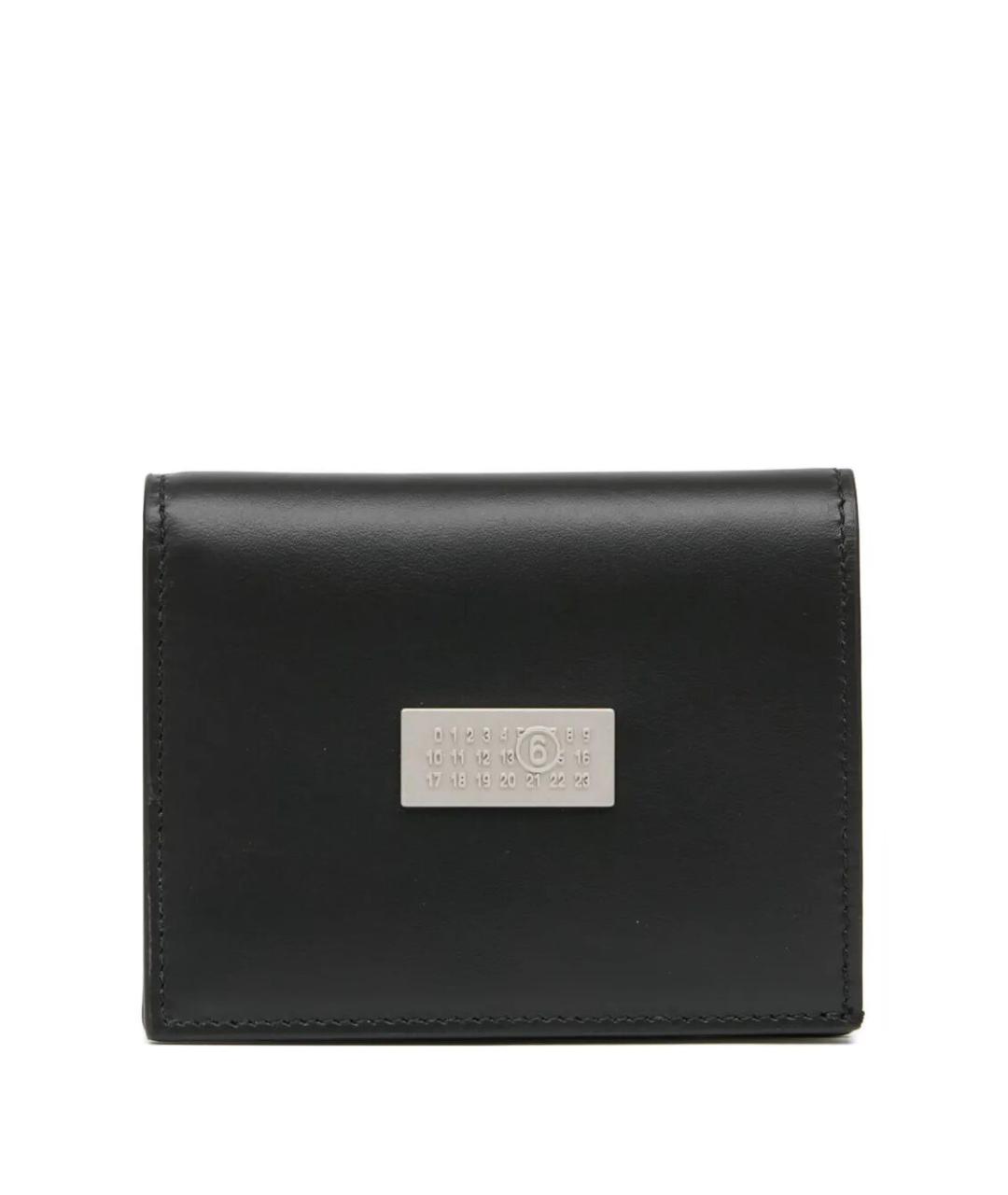 MM6 MAISON MARGIELA Черный кожаный кошелек, фото 1