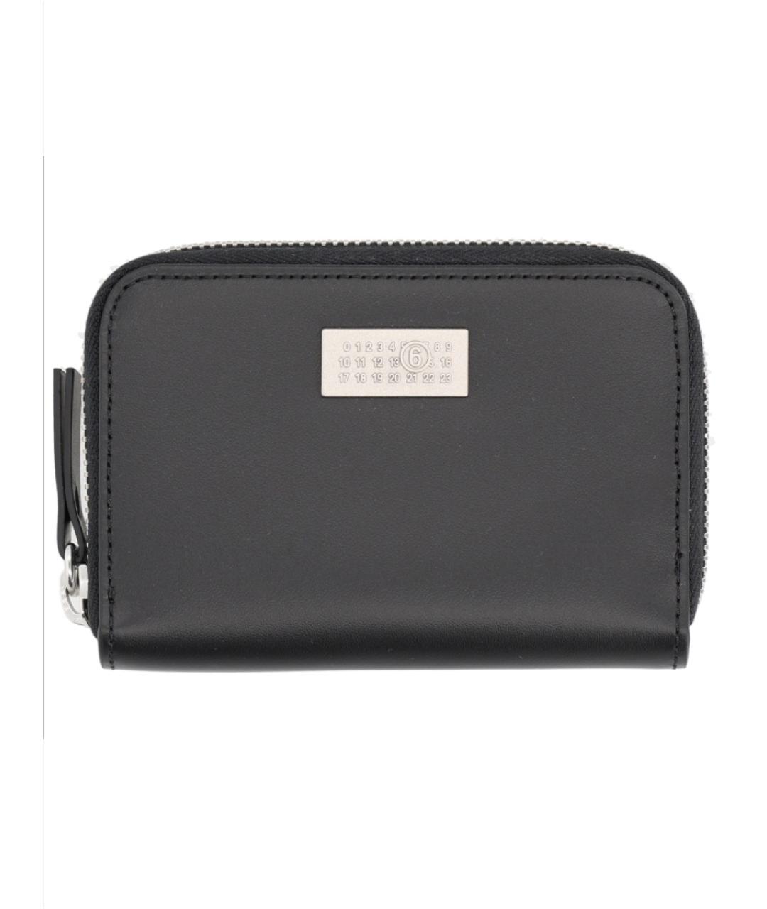 MM6 MAISON MARGIELA Черный кожаный кошелек, фото 1