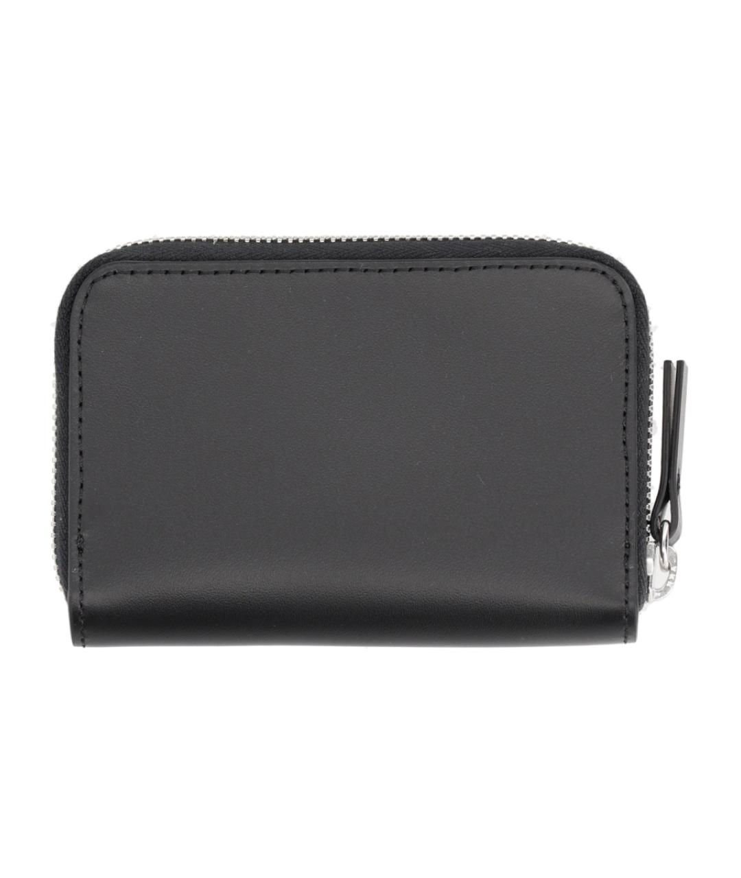 MM6 MAISON MARGIELA Черный кожаный кошелек, фото 3