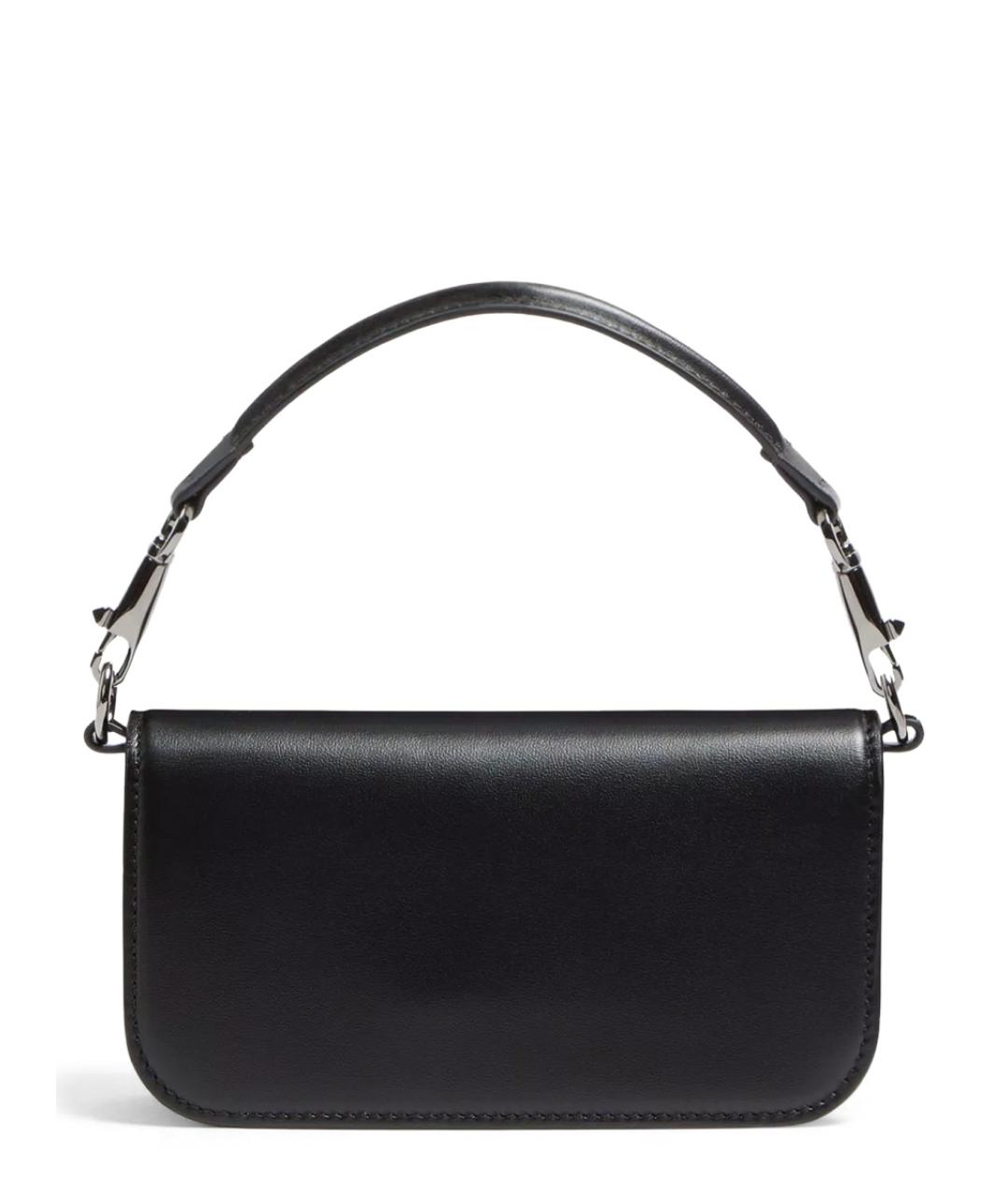 VALENTINO Черная кожаная сумка через плечо, фото 3