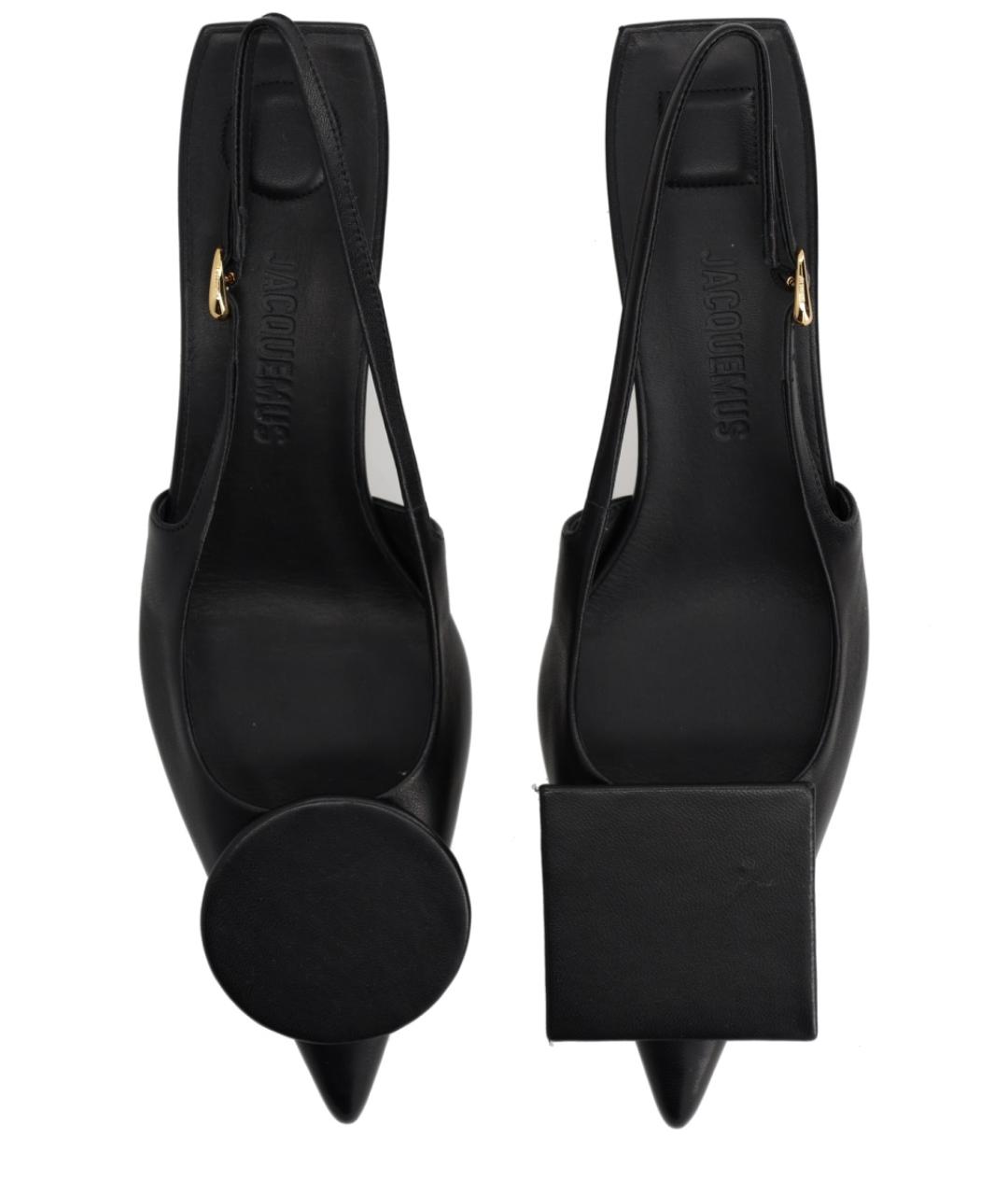 JACQUEMUS Черные кожаные туфли, фото 5