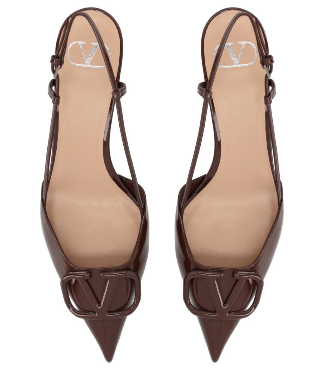 VALENTINO Коричневые кожаные туфли, фото 5