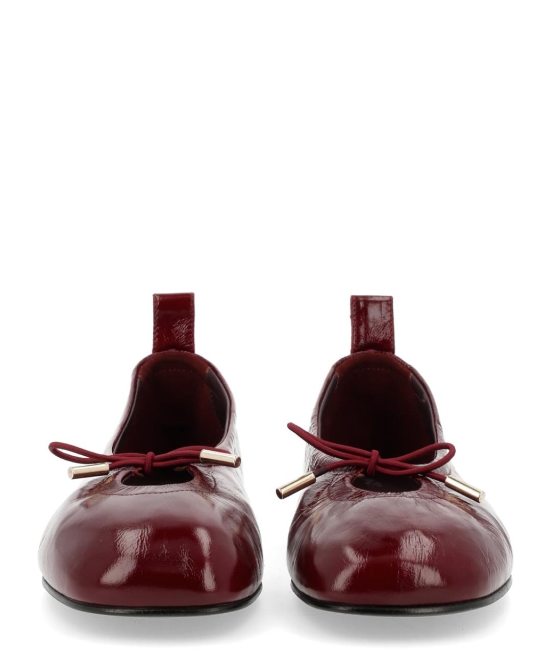 ALOHAS Бордовые кожаные балетки, фото 3