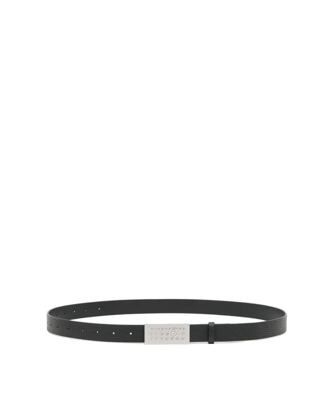 MM6 MAISON MARGIELA Черный кожаный ремень, фото 1