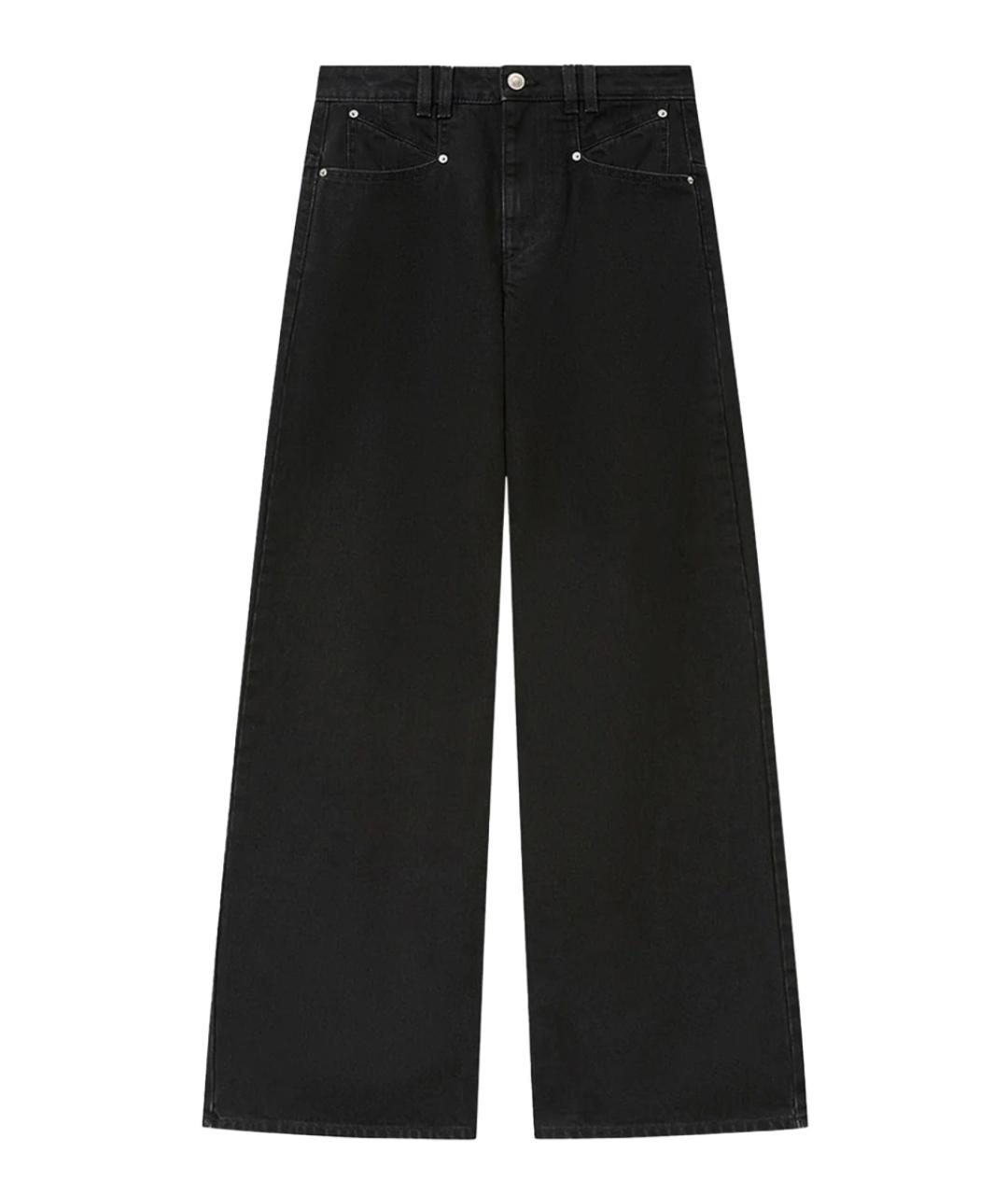 ISABEL MARANT Черные хлопковые прямые джинсы, фото 1