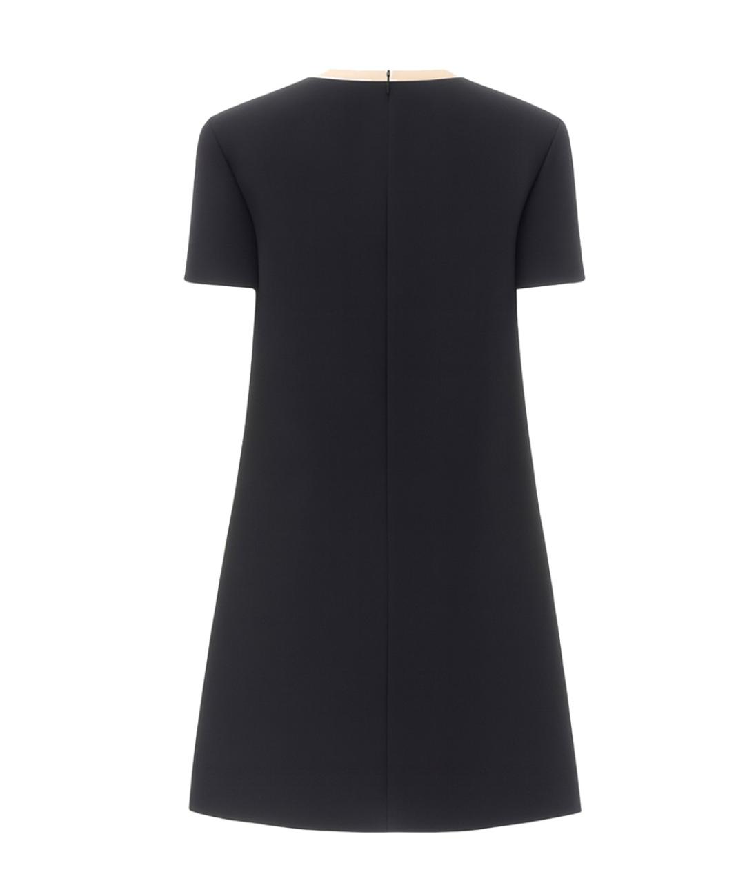 VALENTINO Черное шерстяное повседневное платье, фото 3