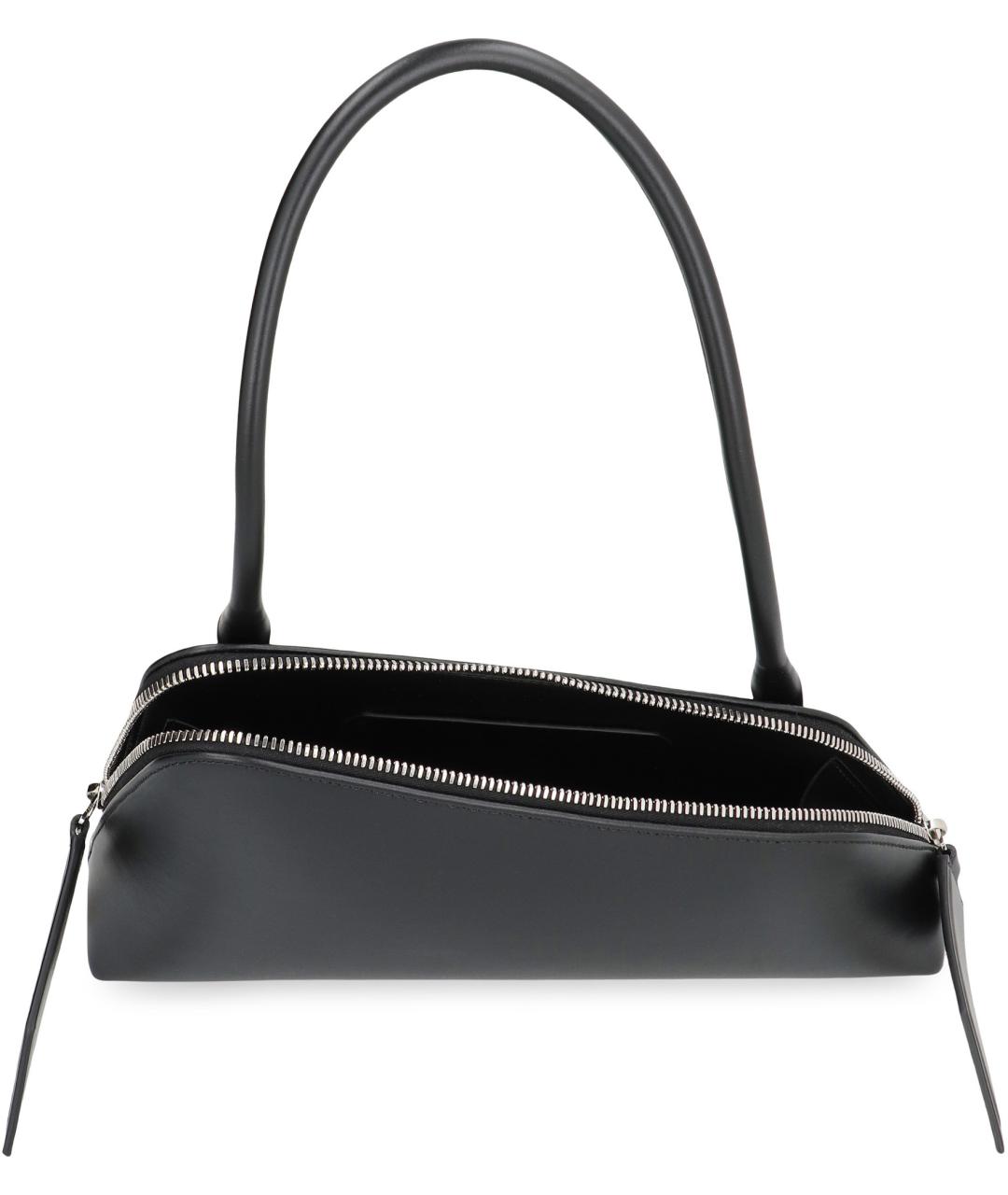 THE ATTICO Черная кожаная сумка через плечо, фото 5