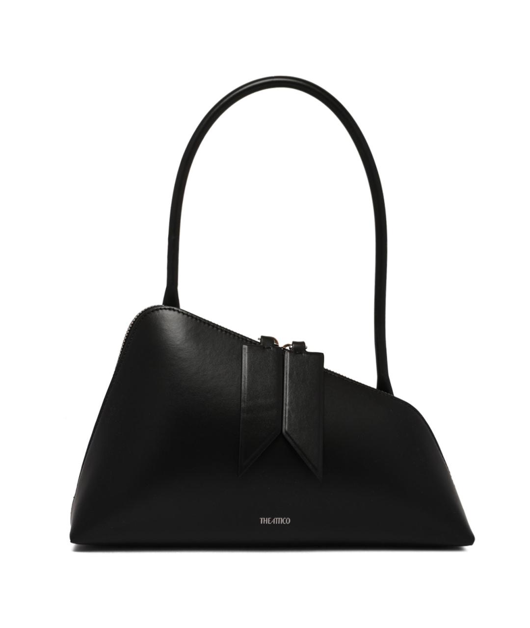 THE ATTICO Черная кожаная сумка через плечо, фото 1