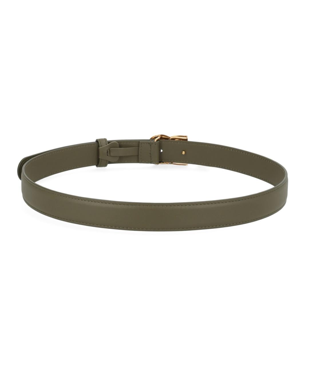 DOLCE&GABBANA Хаки кожаный ремень, фото 2
