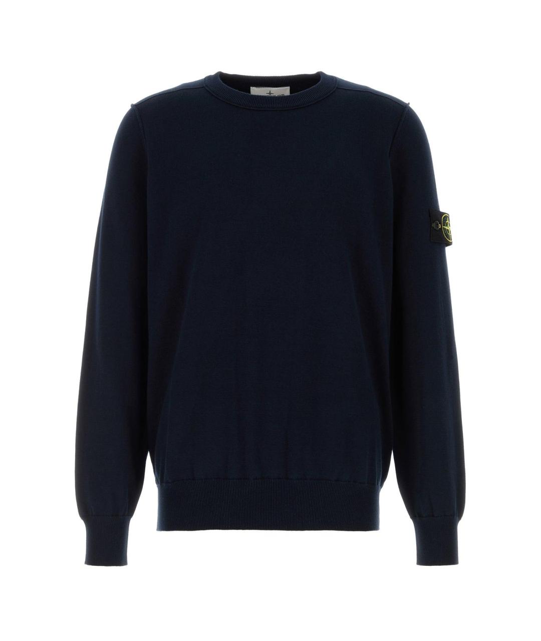 STONE ISLAND Синий хлопковый джемпер / свитер, фото 1