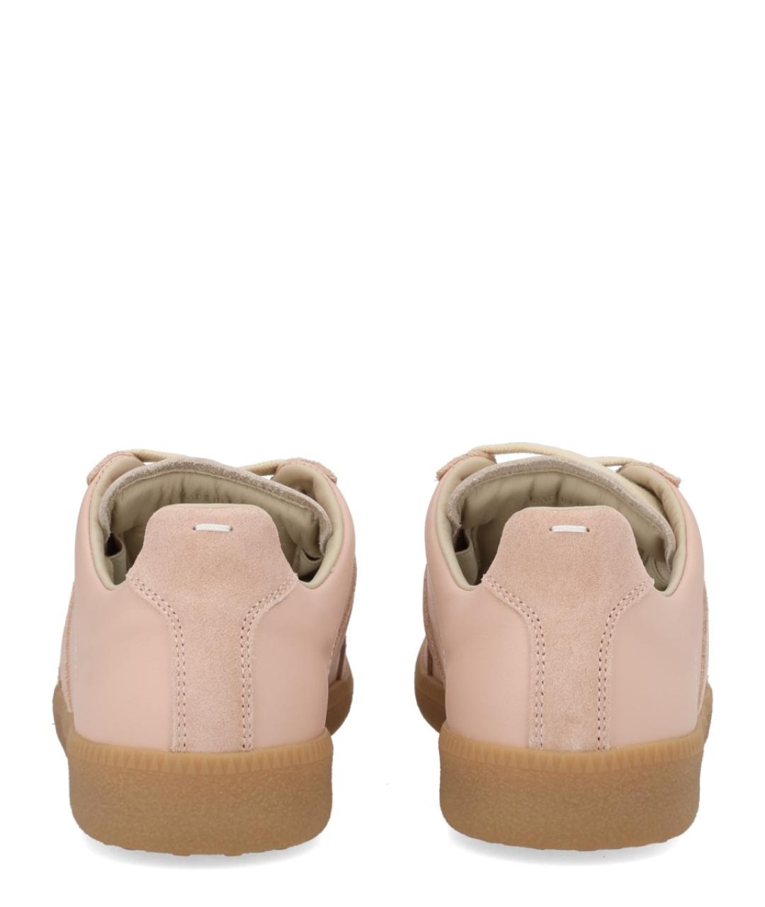 MAISON MARGIELA Розовые кожаные кеды, фото 4
