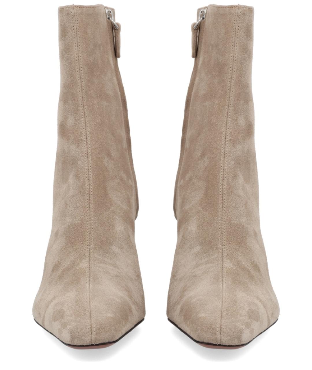PARIS TEXAS Бежевые замшевые ботильоны, фото 2