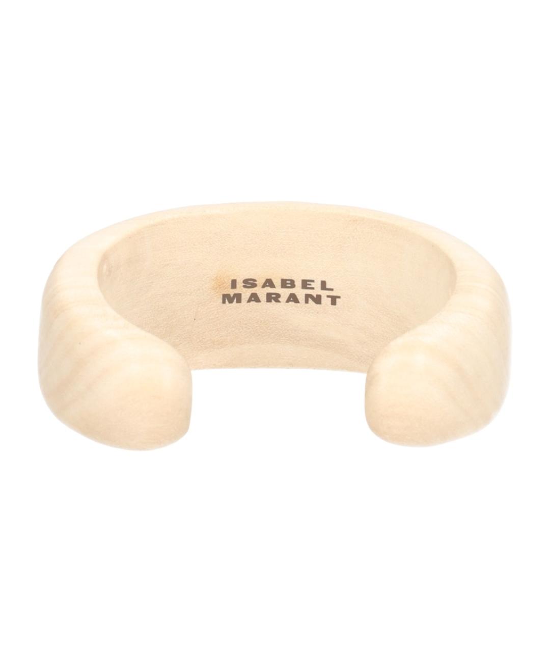 ISABEL MARANT Бежевый деревянный браслет, фото 3