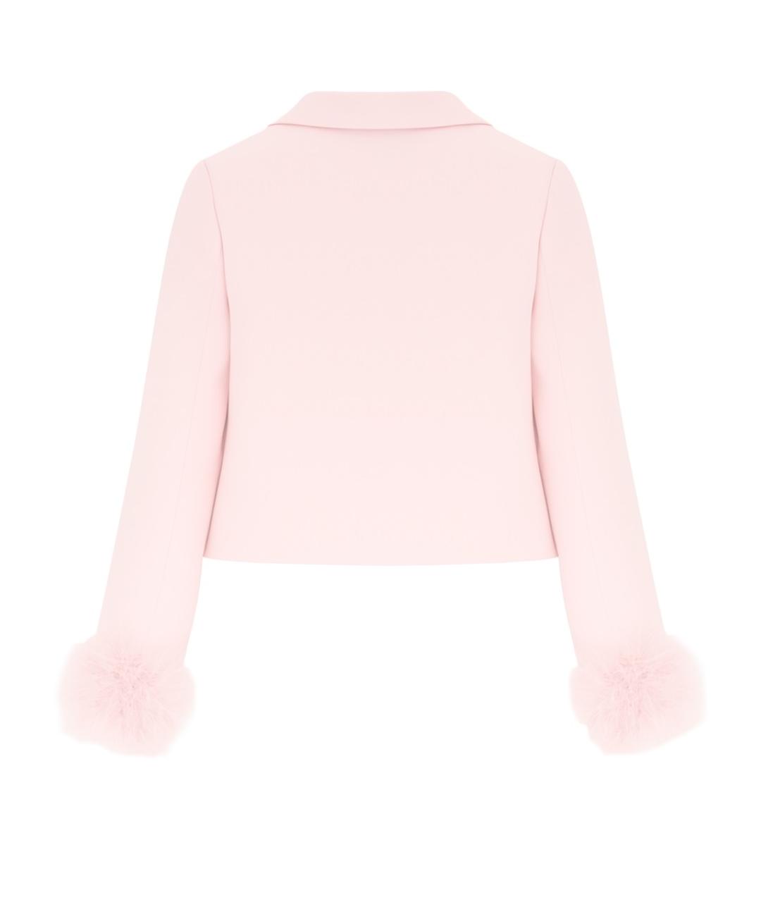 VALENTINO Розовый шерстяной жакет/пиджак, фото 3