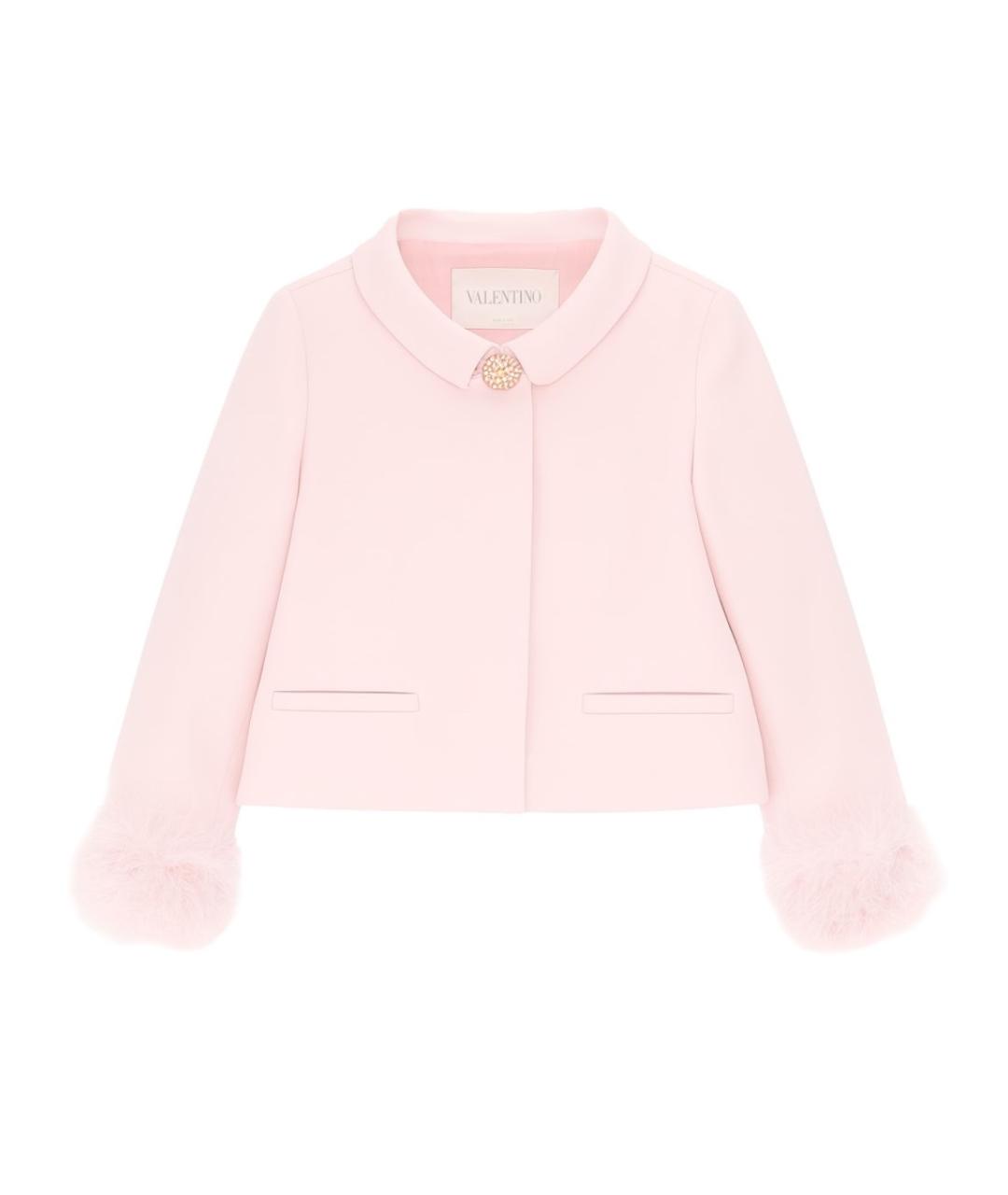 VALENTINO Розовый шерстяной жакет/пиджак, фото 1