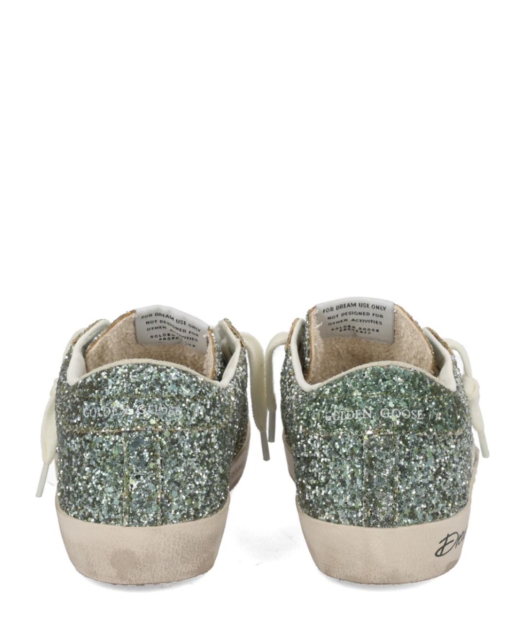 GOLDEN GOOSE DELUXE BRAND Серебряные кожаные кеды, фото 4