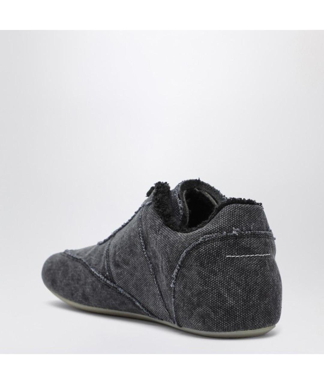 MM6 MAISON MARGIELA Черные текстильные низкие кроссовки / кеды, фото 3