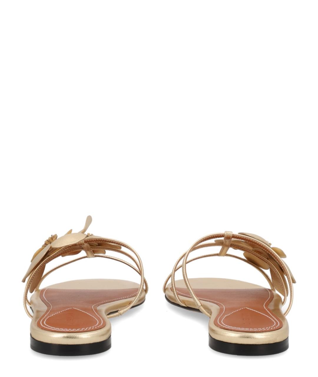 ZIMMERMANN Золотые кожаные сандалии, фото 4