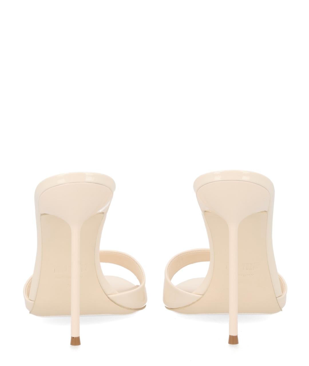 PARIS TEXAS Бежевые кожаные мюли, фото 4