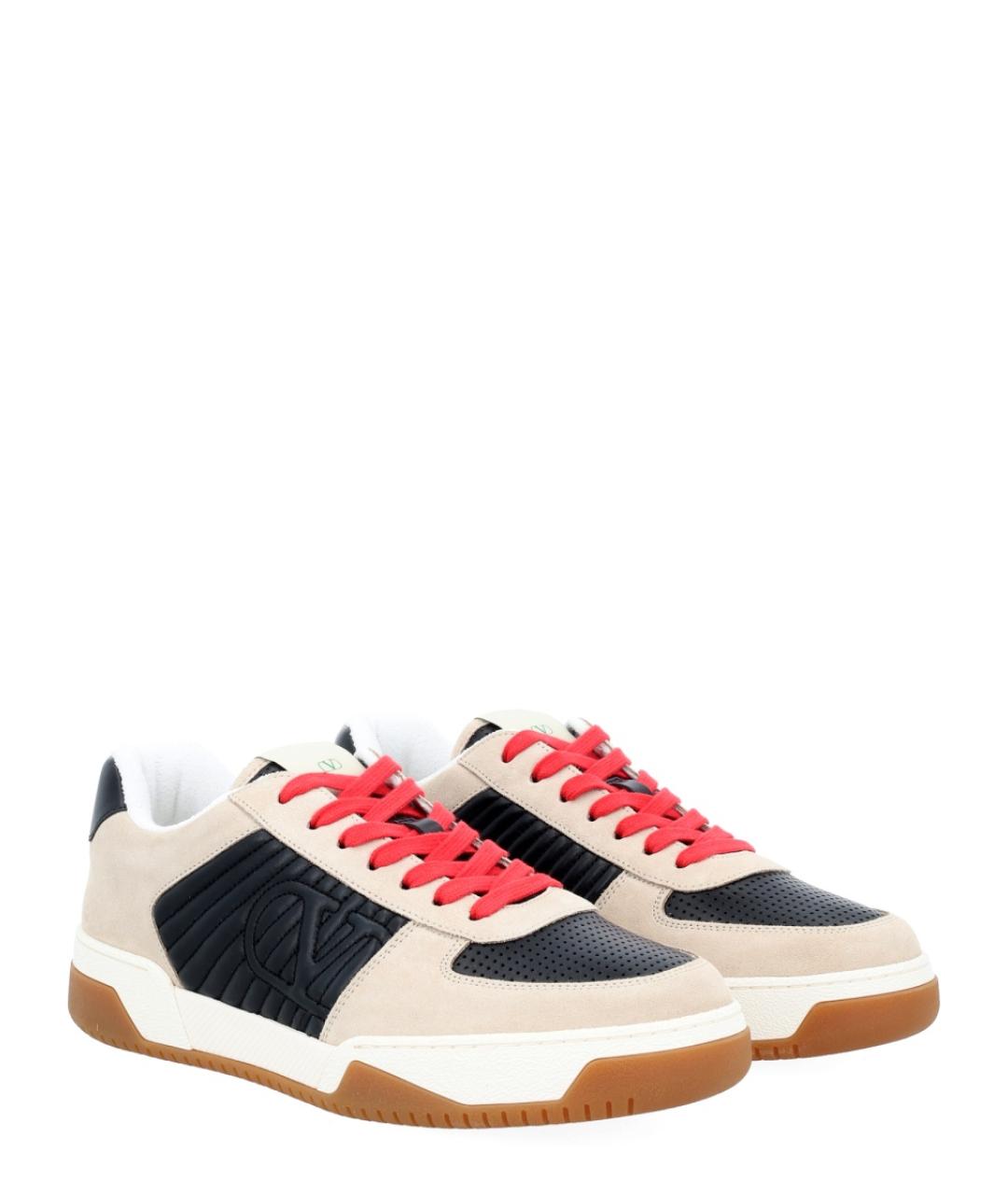 VALENTINO Мульти кожаные низкие кроссовки / кеды, фото 2