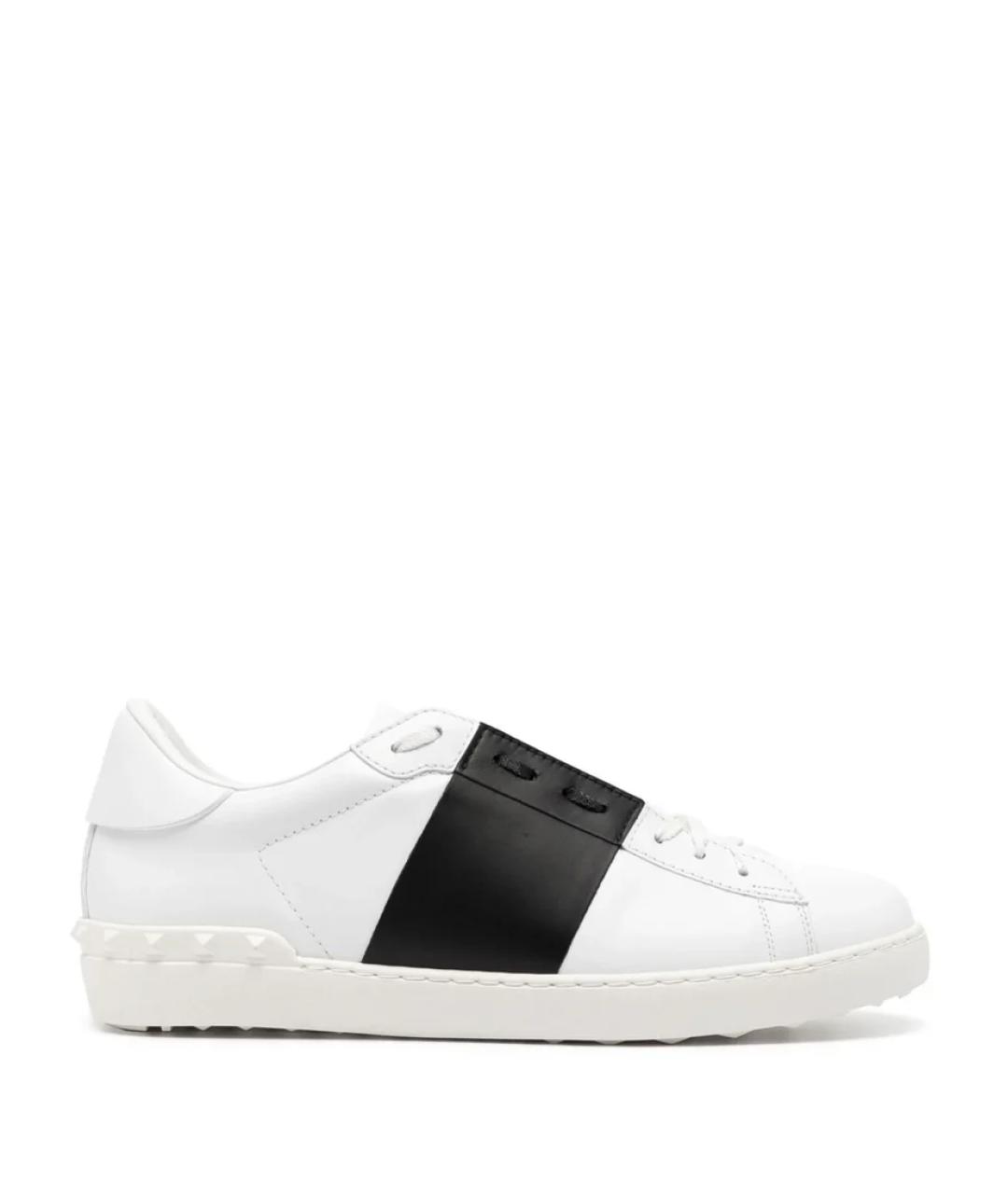 VALENTINO Белые кожаные низкие кроссовки / кеды, фото 1