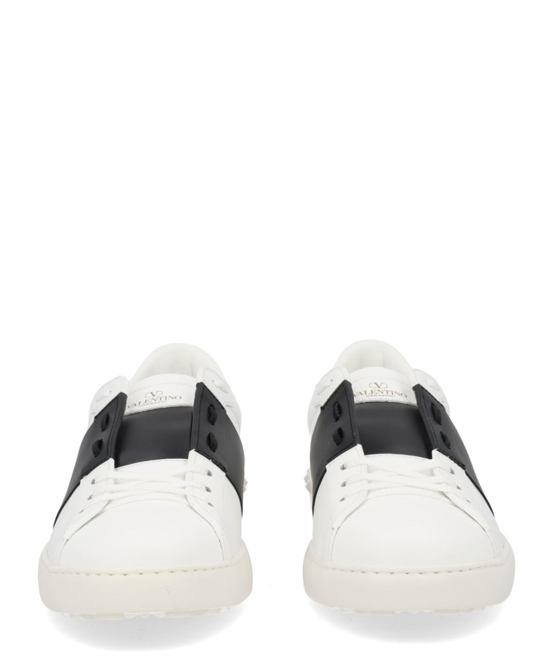 VALENTINO Белые кожаные низкие кроссовки / кеды, фото 2