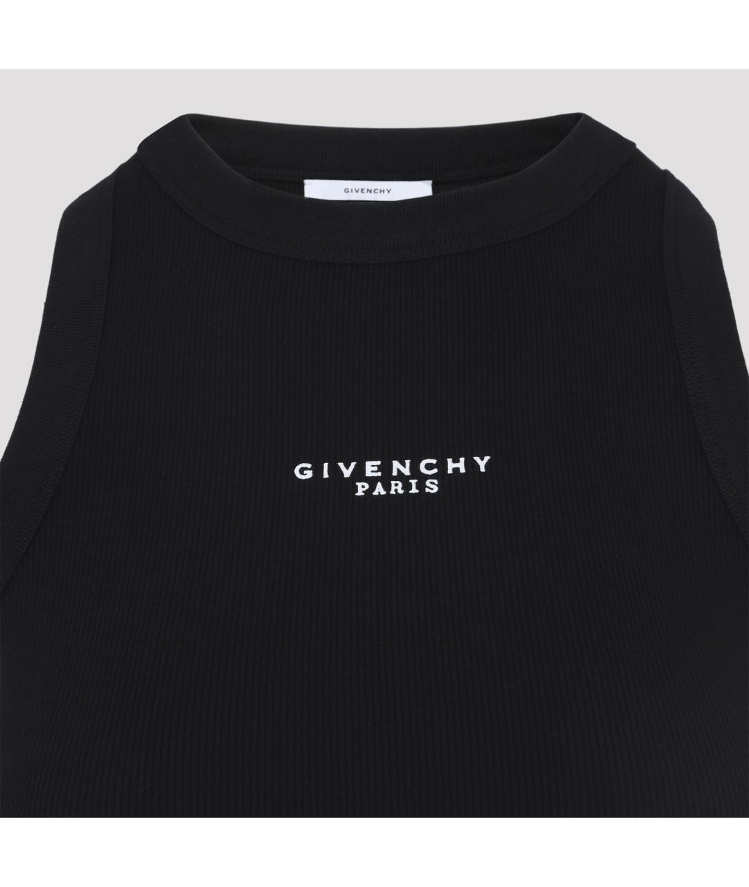 GIVENCHY Черная хлопковая майка, фото 3