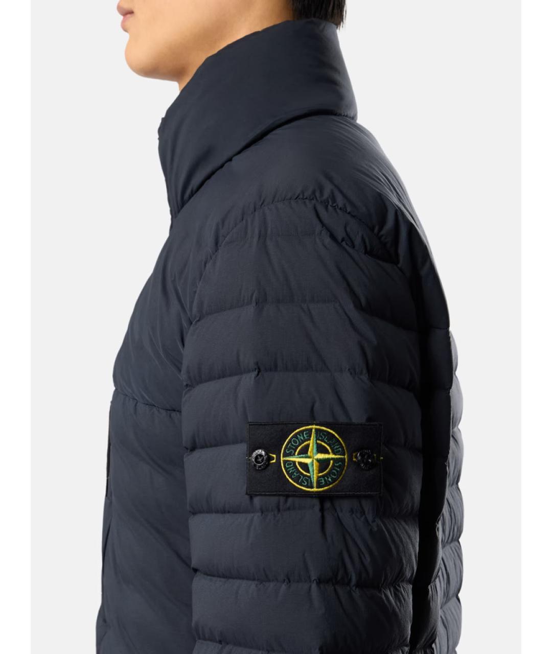STONE ISLAND Синий полиамидовый пуховик, фото 3