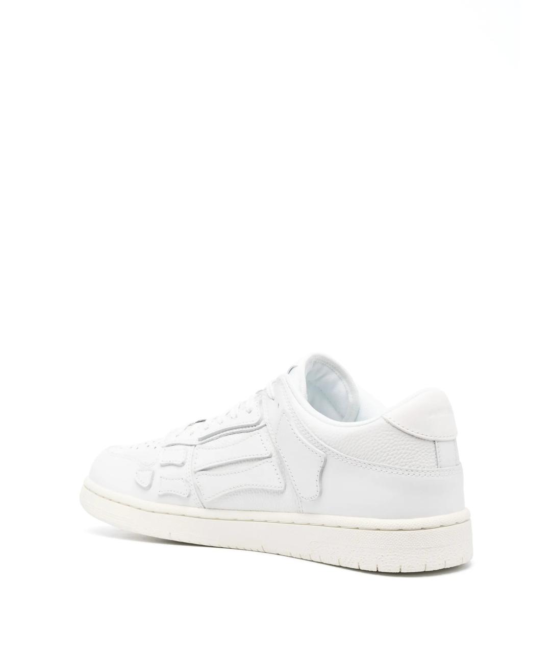 AMIRI Белые кожаные низкие кроссовки / кеды, фото 3