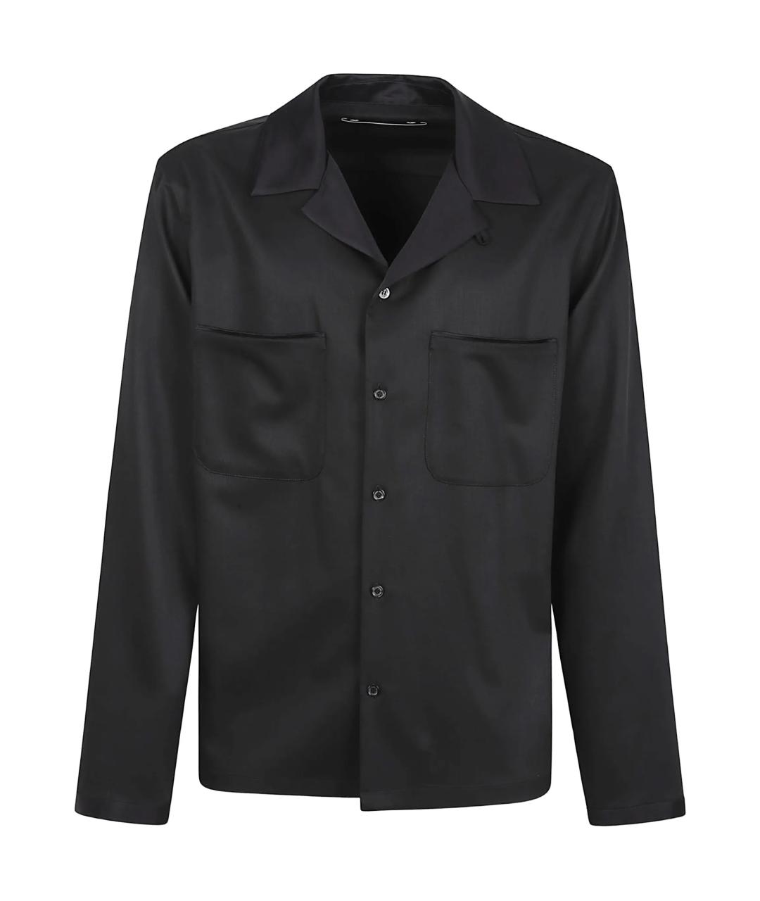 GOLDEN GOOSE DELUXE BRAND Черная шерстяная кэжуал рубашка, фото 1