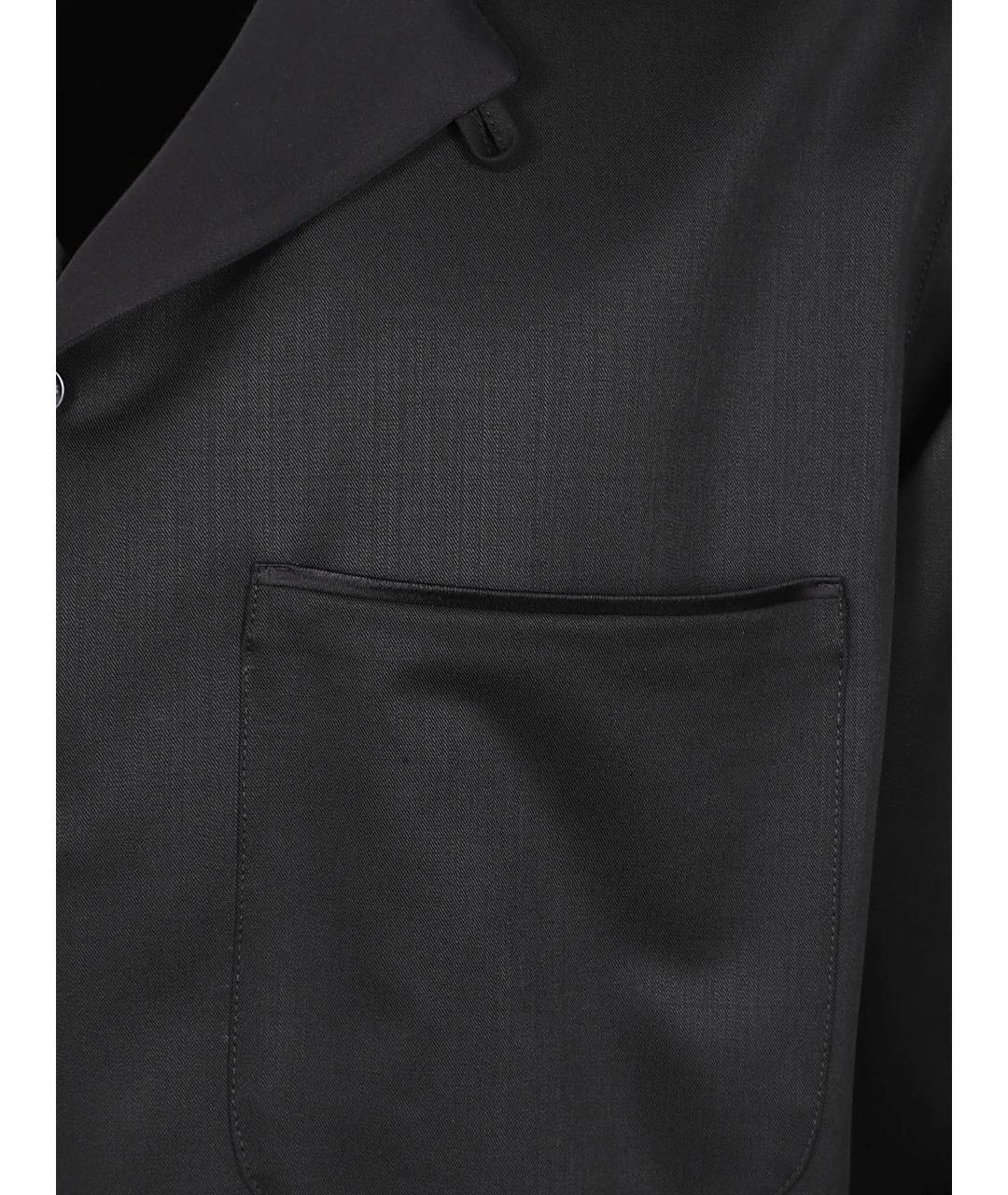 GOLDEN GOOSE DELUXE BRAND Черная шерстяная кэжуал рубашка, фото 3