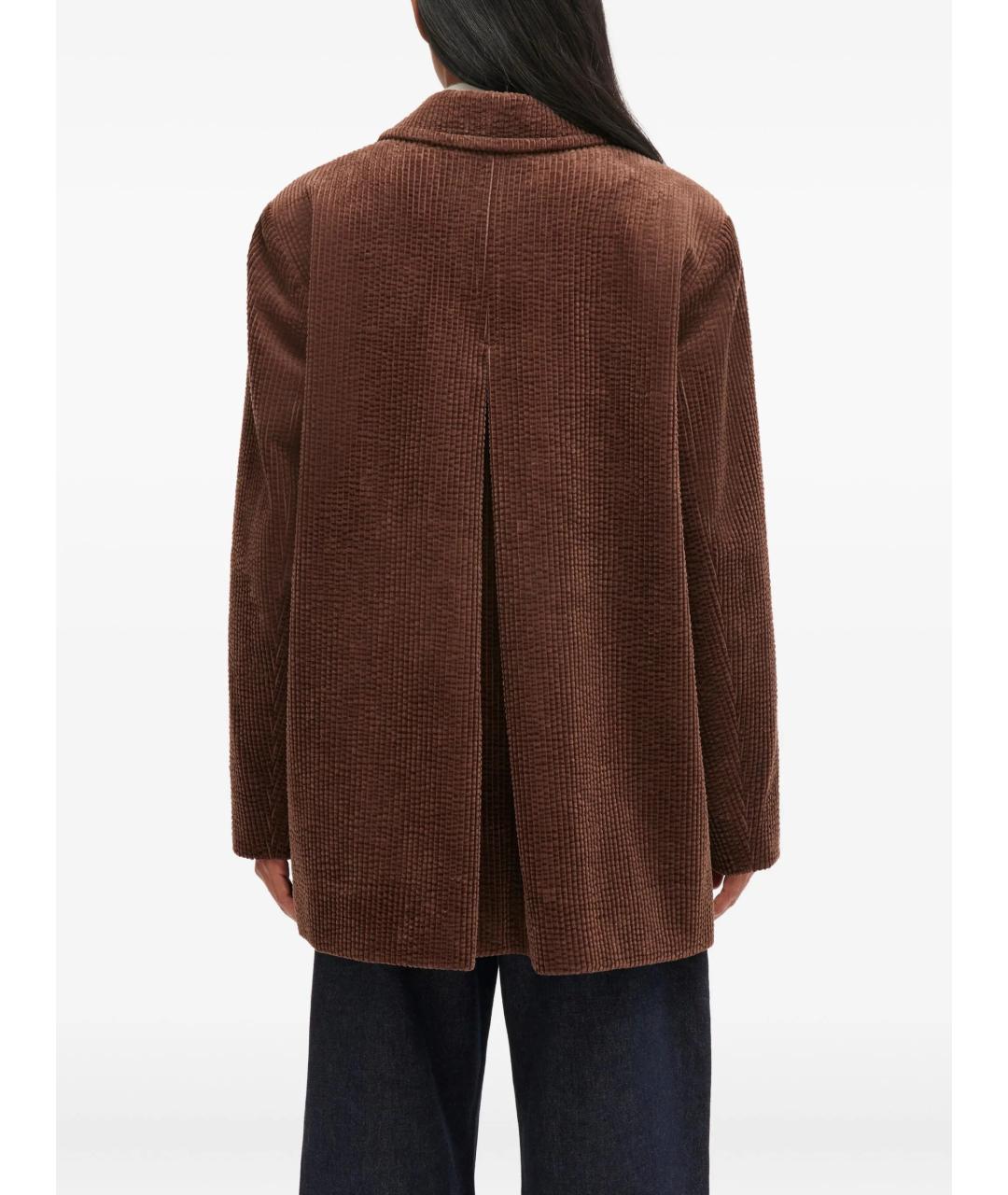 GANNI Коричневый хлопковый жакет/пиджак, фото 4