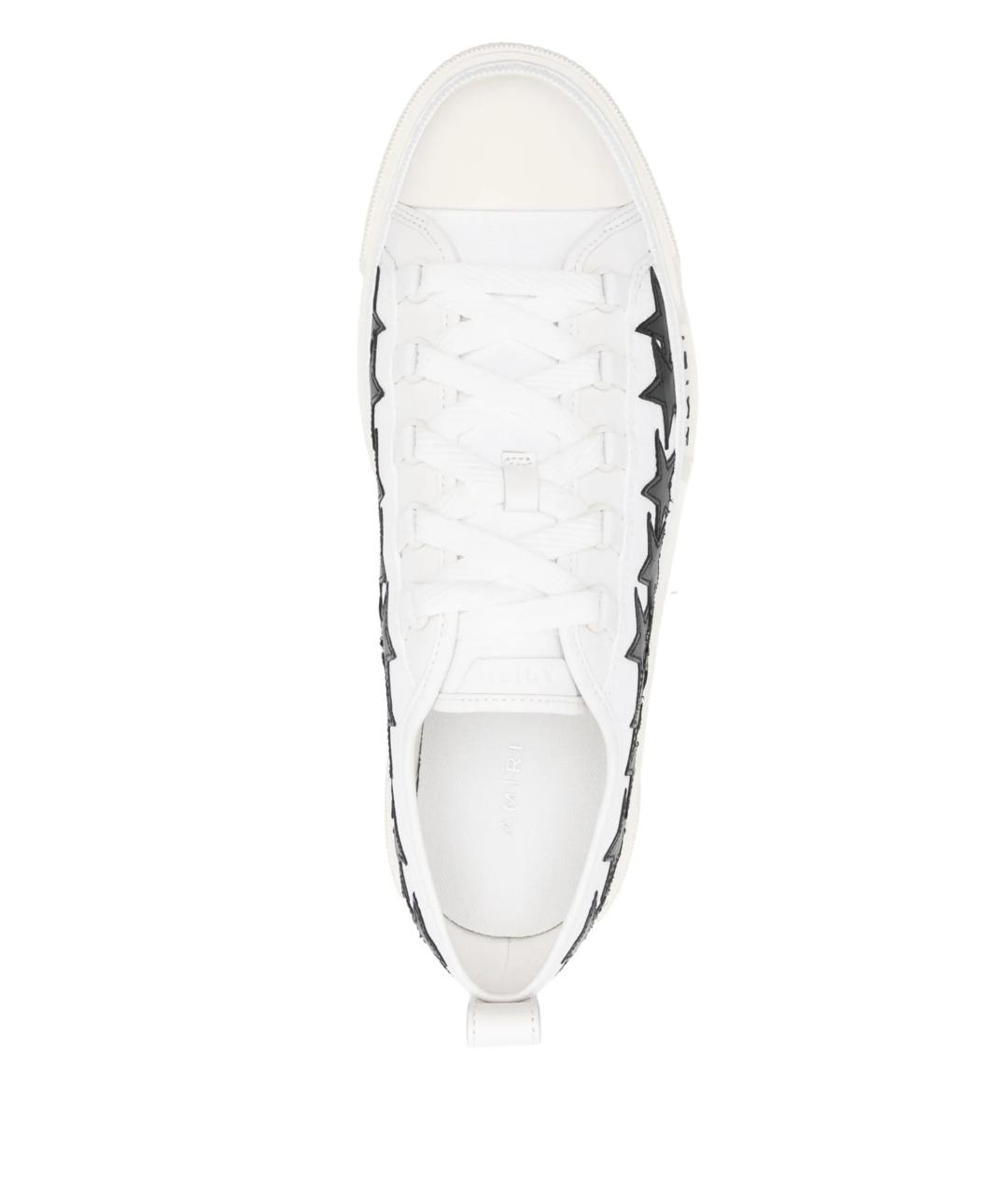AMIRI Белые кожаные низкие кроссовки / кеды, фото 4