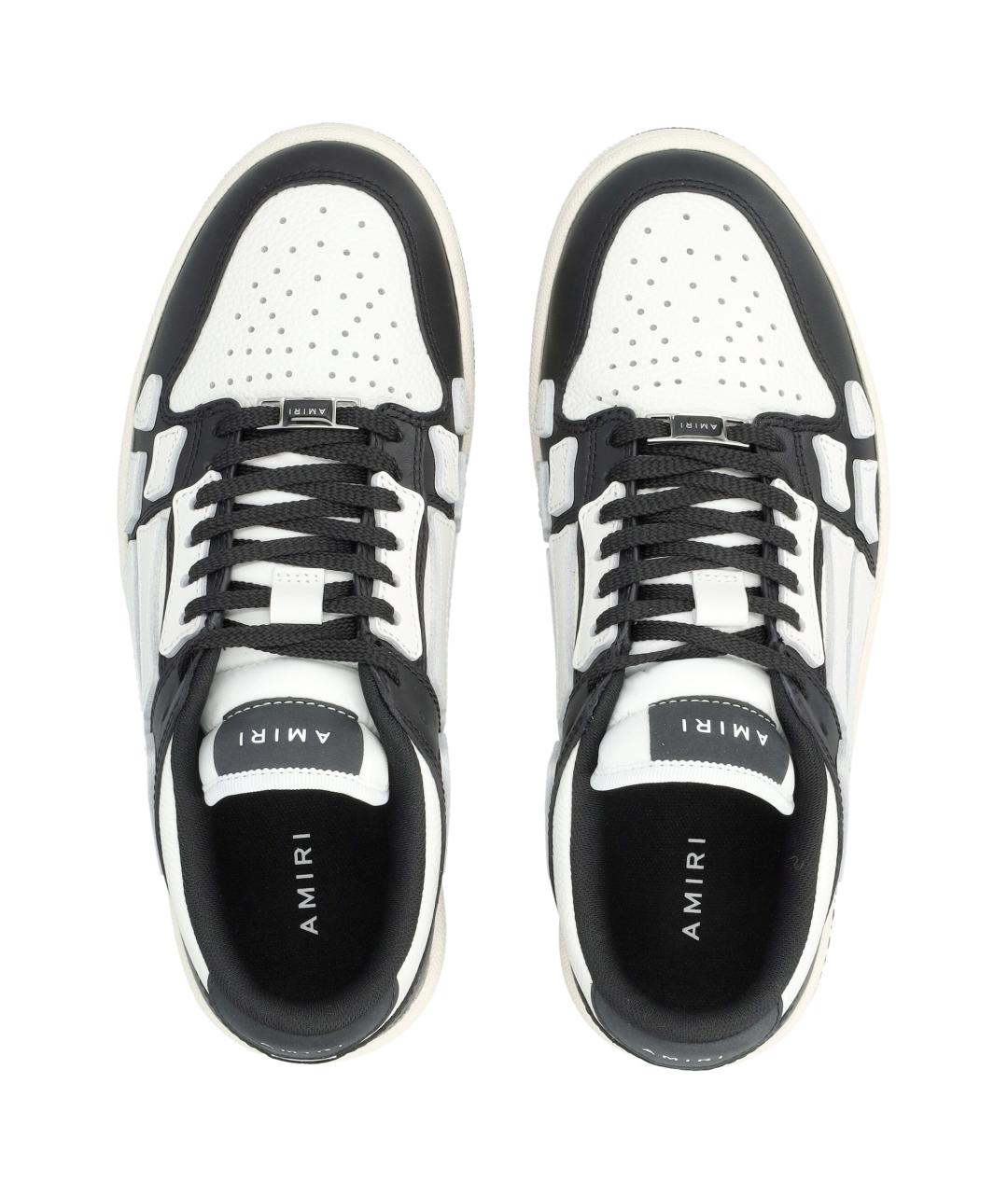 AMIRI Черные кожаные низкие кроссовки / кеды, фото 2