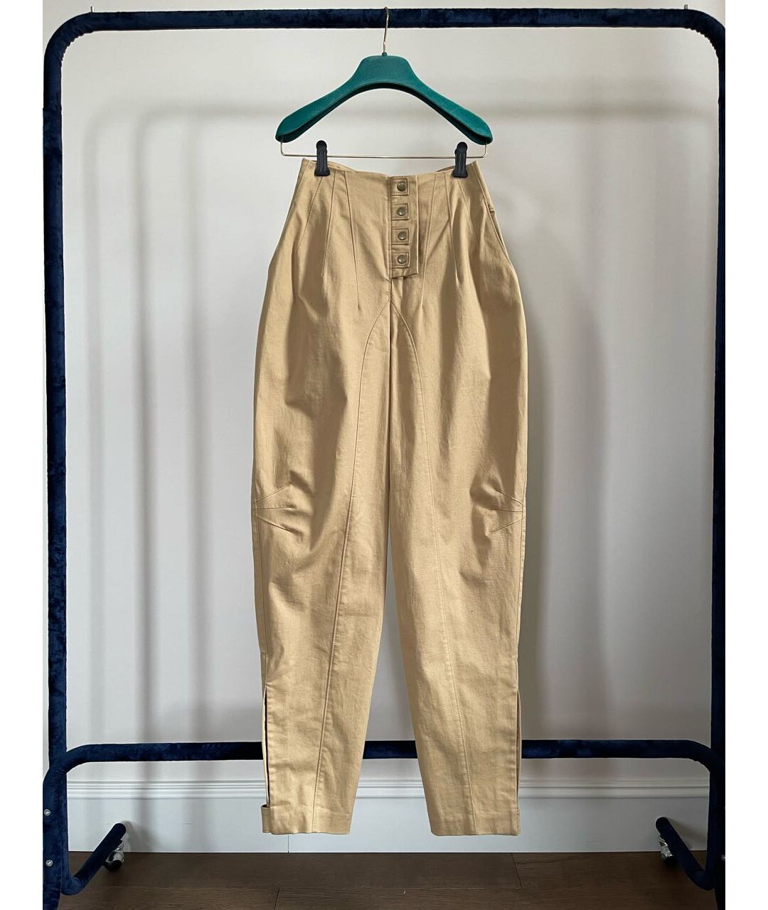ROSIE ASSOULIN Бежевые хлопковые прямые джинсы, фото 4