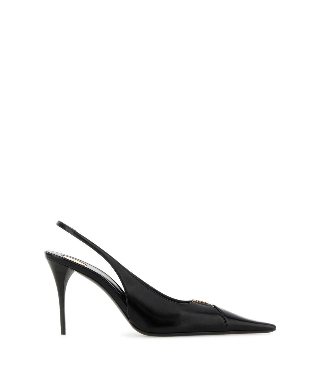 SAINT LAURENT Черные кожаные туфли, фото 1