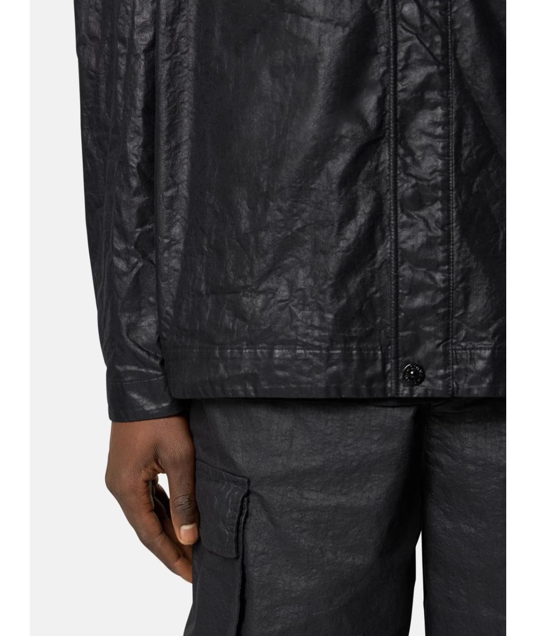 STONE ISLAND Черная полиамидовая куртка, фото 4