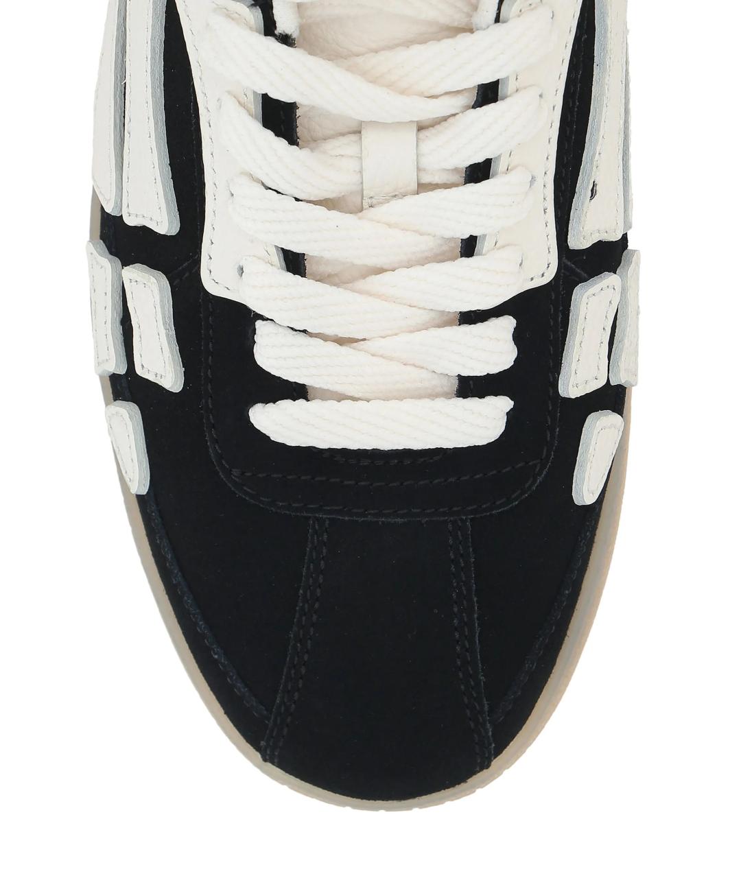 AMIRI Черные замшевые низкие кроссовки / кеды, фото 4