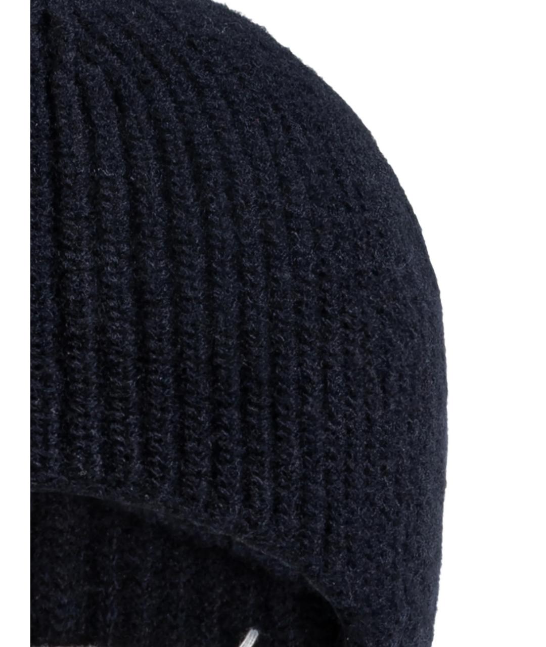MAISON MARGIELA Темно-синяя шерстяная шапка, фото 3