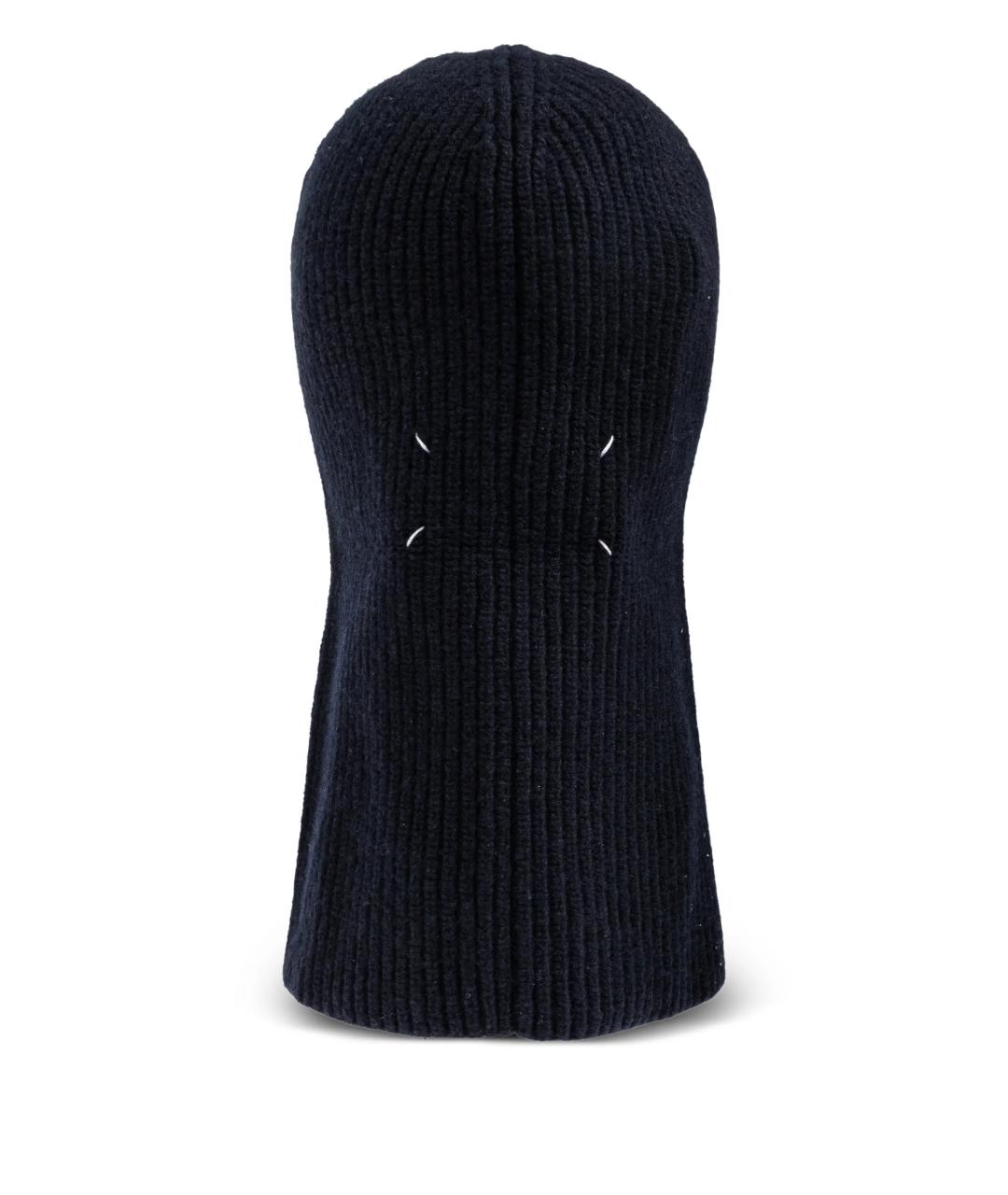 MAISON MARGIELA Темно-синяя шерстяная шапка, фото 2